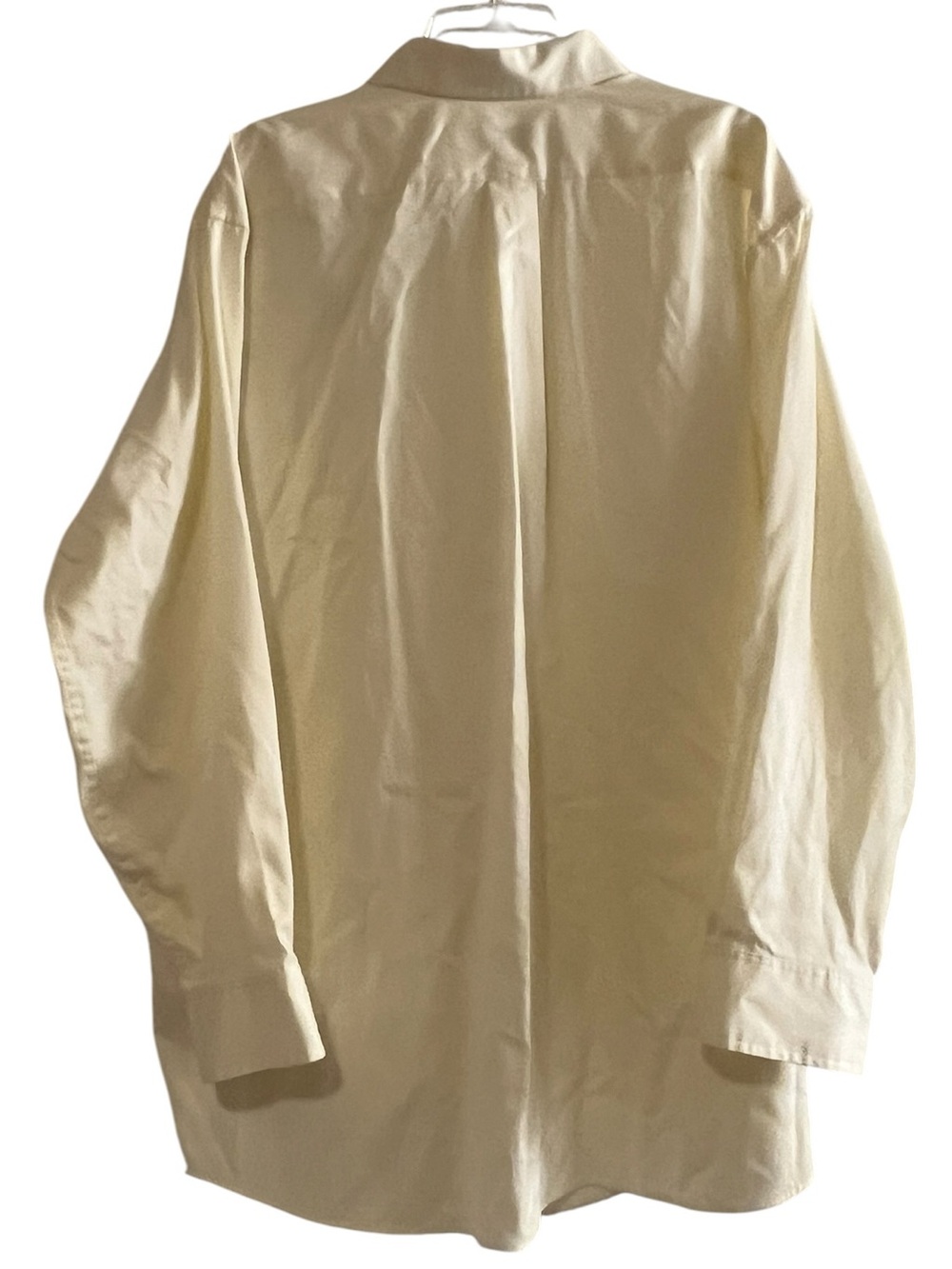 Van Heusen Pinpoint Oxford Dress Shirt Light Yellow 19 34/35 Big - Picture 2 of 3